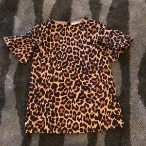 Crewcuts Girls Leopard Printed Shift Dress